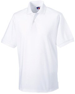 Russell RU599M - Heardwearing Polycotton Polo White