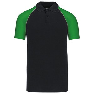 Kariban K226 - POLO BASE BALL - CONTRAST POLO SHIRT Black/Green