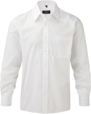 Russell Collection RU934M - Mens Long Sleeve Polycotton Easy Care Poplin Shirt