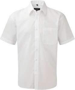 Russell Collection RU935M - Mens Short Sleeve Polycotton Easy Care Poplin Shirt