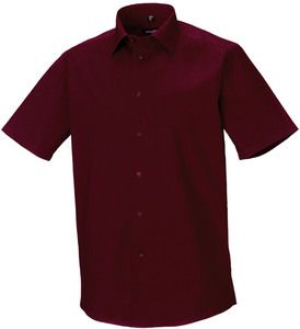 Russell Collection RU947M - Men's Short Sleeve Fitted Shirt Port