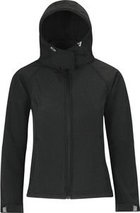 B&C CGJW937 - Hooded Softshell Women Black