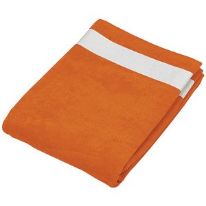 Kariban K118 - VELOUR BEACH TOWEL Orange/White