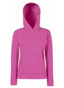 Fruit of the Loom SS038 - Classic 80/20 lady-fit hooded sweatshirt Fuchsia