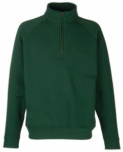 Fruit of the Loom SS830 - Premium 70/30 zip neck sweatshirt Bottle Green