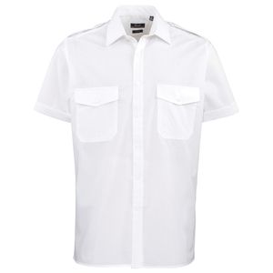 Premier PR212 - Short Sleeve Pilot Shirt White
