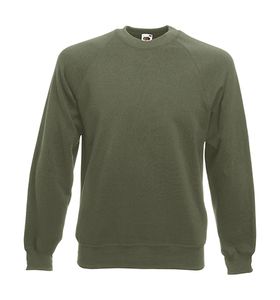 Fruit of the Loom 62-216-0 - Men's Raglan Sweatshirt Classic Olive