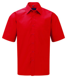 Russell Collection J935M - Short sleeve polycotton easycare poplin shirt