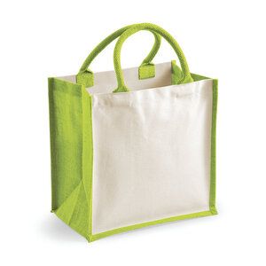 Westford Mill WM421 - Printers' midi jute bag Apple Green