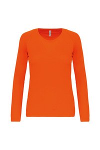 ProAct PA444 - LADIES' LONG SLEEVE SPORTS T-SHIRT Fluorescent Orange