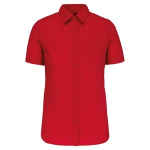 Kariban K548 - JUDITH - LADIES' SHORT SLEEVE EASY CARE POLYCOTTON POPLIN SHIRT Classic Red