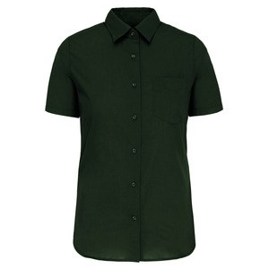 Kariban K548 - JUDITH - LADIES' SHORT SLEEVE EASY CARE POLYCOTTON POPLIN SHIRT Forest Green