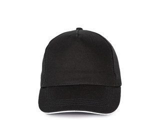 K-up KP130 - SANDWICH PEAK CAP - 5 PANELS Black / White