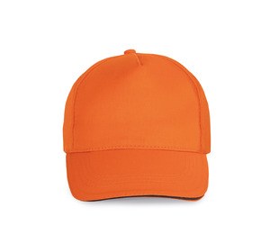 K-up KP130 - SANDWICH PEAK CAP - 5 PANELS Orange / Dark Grey