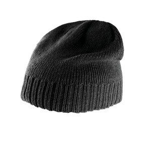 K-up KP516 - RIBBED BOTTOM BEANIE Black