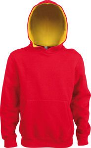 Kariban K453 - KIDS CONTRAST HOODED SWEATSHIRT