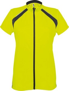 ProAct PA448 - LADIES' SHORT SLEEVE BIKEWEAR TOP Fluorescent Yellow / Black