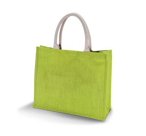 Kimood KI0219 - JUTE BEACH BAG Lime