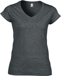 Gildan GI64V00L - Softstyle Ladies V-Neck T-Shirt Dark Heather