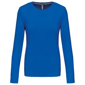 Kariban K383 - LADIES' LONG SLEEVE CREW NECK T-SHIRT Light Royal Blue