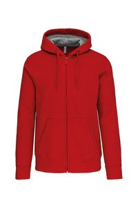 Kariban K444 - ZIP HOODED SWEATSHIRT Red