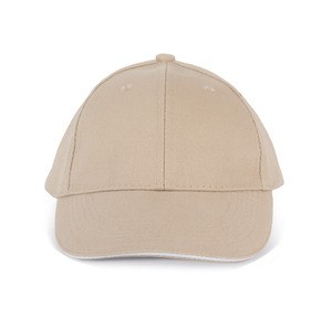 K-up KP042 - ORLANDO KIDS - KIDS' 6 PANEL CAP Beige / White