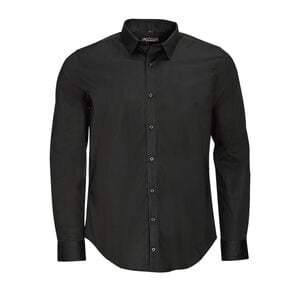 SOL'S 01426 - BLAKE MEN Long Sleeve Stretch Shirt Black