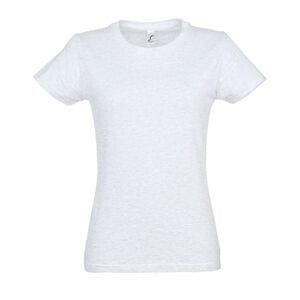 SOL'S 11502 - Imperial WOMEN Round Neck T Shirt Blanc chiné