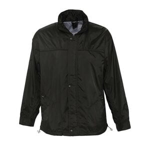 SOL'S 46000 - MISTRAL Jersey Lined Water Repellent Windbreaker Black