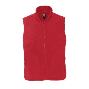 SOL'S 51000 - NORWAY Unisex Sleeveless Fleece Cardigan Red