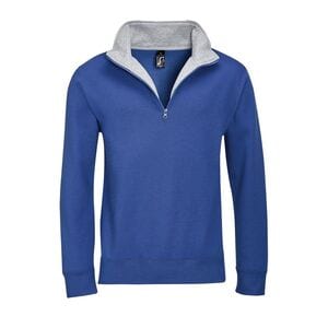 SOL'S 47300 - SCOTT Men's Trucker Neck Sweatshirt (1/4 Zip) Royal blue