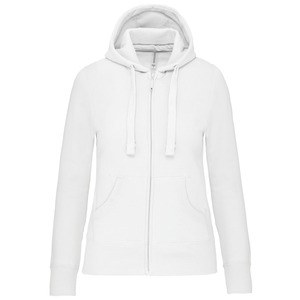 Kariban K464 - Ladies' hooded full zip sweatshirt White