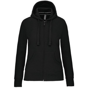 Kariban K464 - Ladies' hooded full zip sweatshirt Black