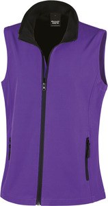 Result R232F - Core Ladies Printable Softshell Bodywarmer Purple/ Black