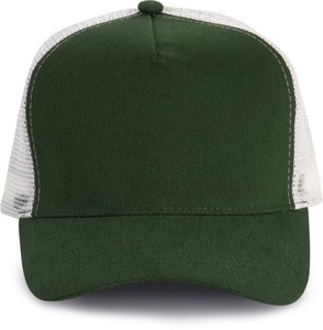 K-up KP137 - TRUCKER MESH CAP - 5 PANELS Forest Green / Light Grey