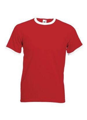 Fruit of the Loom SC245 - Ringer Mens T-Shirt 100% Cotton