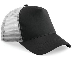 Beechfield BF640 - Half Mesh Trucker Black/Light Grey