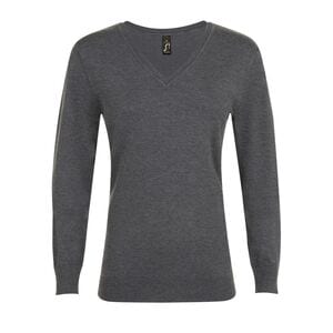 SOL'S 01711 - GLORY WOMEN V Neck Sweater Charcoal Melange