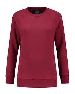 Lemon & Soda LEM3227 - Heavy Sweater Raglan Crewneck for her Cardinal Heather