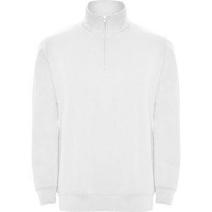 Roly SU1109 - ANETO Sweatshirt with matching half zip and polo neck White