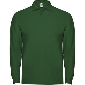 Roly PO6635 - ESTRELLA L/S Long-sleeve polo shirt with ribbed collar and cuffs Bottle Green