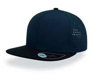 Atlantis AT159 - 6-panel flat visor cap Navy / Black