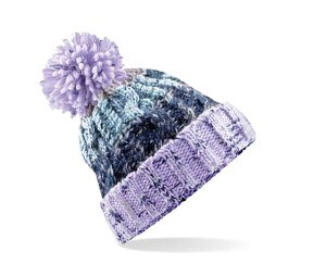 Beechfield BF486 - Corkscrew beanie with pompom Lavender Fizz