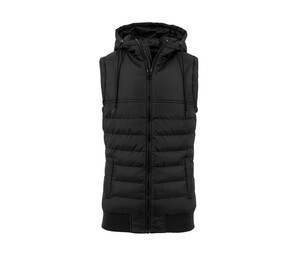 Build Your Brand BY046 - Hooded Bodywarmer Black / Black