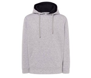 JHK JK266 - Contrast hoodie 265 Ash Melange / Navy