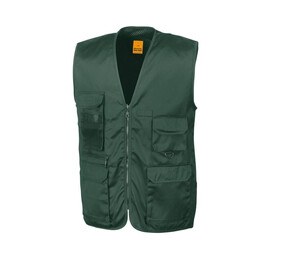 Result RS045 - Men's Reporter Vest 8 Pockets Lic Green