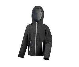 Result RS224J - Softshell Children's Hood Black / Grey