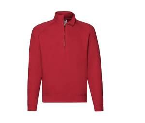 Fruit of the Loom SC276 - Men's Premium Zip-Neck Sweatshirt Red