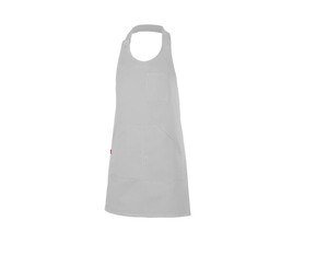 VELILLA V4212 - Short buttoned bib apron Light Grey