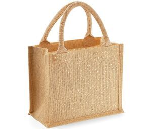 Westford mill WM431 - Glitter mini gift bag Natural / Gold
